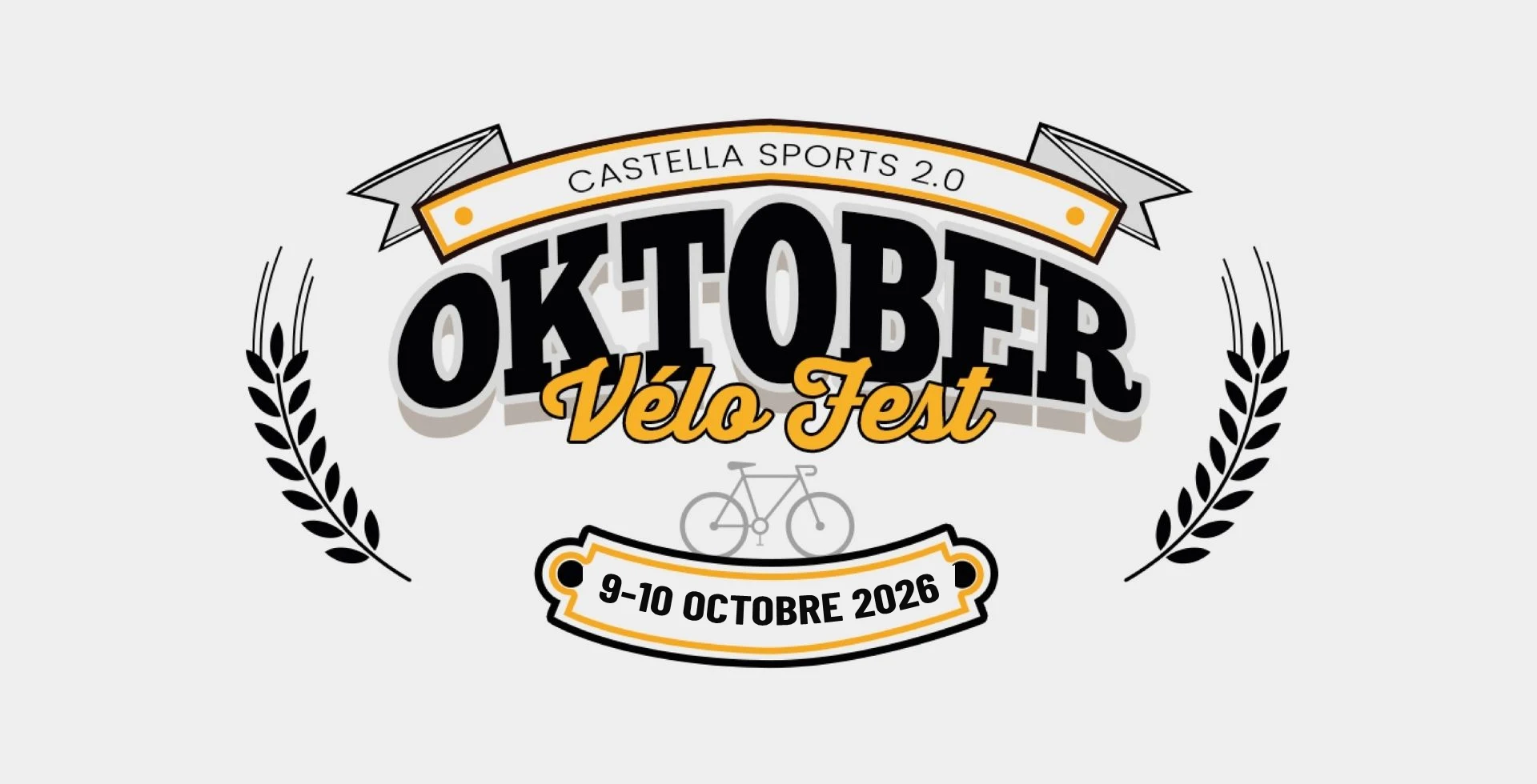 Logo Oktober Vélo Fest 2026 de Castella Sports 2.0 à Bulle, les 9 et 10 octobre 2026